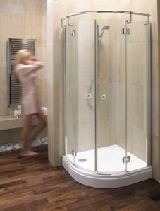 Merlyn Series 7 Chrome Quadrant shower Enclosure.